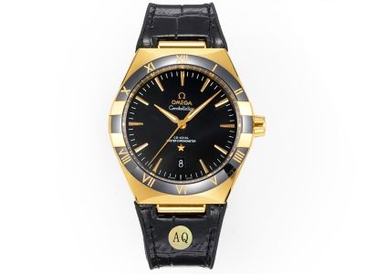 Steel Black Dial OMEGA Replica Solid Stainless Steel 316L  Watch